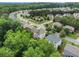 Aerial view showcasing tree-lined streets and well-maintained homes in a peaceful suburban community at 5925 Crescent Landing Dr, Cumming, GA 30028