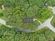 Overhead view of a home nestled within a dense, leafy neighborhood highlighting privacy at 3235 Harms Way, Snellville, GA 30039