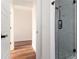 Modern bathroom with glass-enclosed shower and sleek fixtures at 2608 Argo Drive Southeast Se Dr, Smyrna, GA 30080