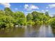 Beautiful pond surrounded by lush greenery, perfect for relaxation at 4935 Stablegate Ct, Cumming, GA 30028