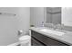 Well-lit powder room features a sleek vanity, modern fixtures, and neutral wall color at 1840 Tululah Trl, Smyrna, GA 30082