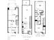 Detailed floor plan of the house, showing layout with garage, kitchen, bedrooms, bathrooms and deck at 344 Olmstead Way # 32, Alpharetta, GA 30022