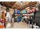 Spacious unfinished basement for storage with boxes and other household goods at 4425 Martel Dr, Cumming, GA 30040