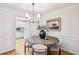 Elegant dining room featuring a modern chandelier at 1634 Ponce De Leon Ne Ave # 514, Atlanta, GA 30307