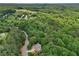Distant aerial view of a home nestled in a forest neighborhood at 245 River Laurel Way, Woodstock, GA 30188