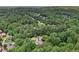 Wide-angle aerial view of house surrounded by tall trees and greenery at 245 River Laurel Way, Woodstock, GA 30188