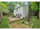 Spacious backyard offers a wooden deck, lush greenery, and a privacy fence at 4230 Pilgrim Point Rd, Cumming, GA 30041