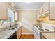 Cozy kitchen features stainless steel sink, granite countertops, and plenty of cabinet space at 4230 Pilgrim Point Rd, Cumming, GA 30041