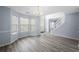 Spacious living room with hardwood floors and a bay window at 5380 Rock Place Drive, Stone Mountain, GA 30087