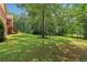 Lush green backyard with mature trees offering shade and privacy, perfect for outdoor activities at 169 Robson Trl, Mcdonough, GA 30252