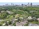 Fantastic aerial view showcasing the property's proximity to Piedmont Park, the Beltline, and the Atlanta Botanical Garden at 1376 Parkview Ne Ln, Atlanta, GA 30324