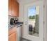 Kitchen area features a beverage cooler with access to a patio at 1376 Parkview Ne Ln, Atlanta, GA 30324