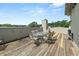 Relaxing rooftop deck area featuring wood plank floors and stylish patio furniture at 1376 Parkview Ne Ln, Atlanta, GA 30324