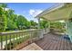 Inviting front porch with light-colored wood and white railings, perfect for relaxing and enjoying the neighborhood view at 176 Rockyford Ne Rd, Atlanta, GA 30317