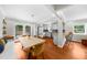 Spacious eat-in kitchen with stainless appliances, light gray cabinetry and a door leading to the backyard at 176 Rockyford Ne Rd, Atlanta, GA 30317