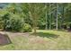 Large backyard with mature trees providing shade and privacy at 3611 Radcliffe Blvd, Decatur, GA 30034