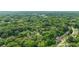 Wide aerial shot of homes nestled in a dense, mature tree canopy, featuring tree lined streets in the distance at 587 Woods Nw Dr, Atlanta, GA 30318