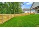 Spacious lawn surrounded by a newly installed wooden privacy fence at 587 Woods Nw Dr, Atlanta, GA 30318