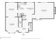 Detailed first floor plan layout showing the kitchen, living room, dining room, and foyer at 1025 Pebble Creek Trl, Suwanee, GA 30024