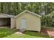 Functional outbuilding with a ramp, offering versatile space for storage or hobbies in a well-maintained setting at 3100 Meadow Trl, Loganville, GA 30052