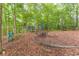 Outdoor recreation and entertainment area with fire pit, trampoline, swings, and mature trees at 5609 Twin Oak Dr, Douglasville, GA 30135