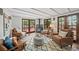 Cozy living room with hardwood floors, wood burning stove, and lots of natural light at 1734 8Th St, Brookhaven, GA 30341