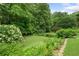 A serene backyard with lush greenery and a secluded lawn area, perfect for relaxation at 4987 Day Lily Nw Way, Acworth, GA 30102