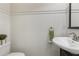 Powder room with a modern sink and bead board paneling at 4987 Day Lily Nw Way, Acworth, GA 30102