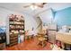 Practical dining area with wooden floors and staircase access at 592 Ferry Creek Ct, Acworth, GA 30102