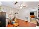 Practical dining area adjacent to a doorway with wood floor at 592 Ferry Creek Ct, Acworth, GA 30102