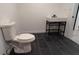 Cozy bathroom features a modern vanity and sleek black fixtures at 69 N Hearn Rd, Ellenwood, GA 30294