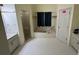 Bathroom featuring a tub with curtains, a glass-doored shower, and ample counter space at 71 Southern Golf Ct, Fayetteville, GA 30215
