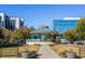 Picturesque gazebo surrounded by greenery and modern buildings, offering a peaceful urban retreat at 1225 Church St # G, Decatur, GA 30030