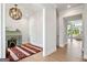 Office space with views to other living areas and a decorative light fixture at 247 Widener Way, Peachtree City, GA 30269