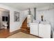 Basement laundry area with washer, dryer and access to the bathroom at 1902 Seals Rd, Dallas, GA 30157