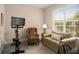 Cozy bonus room with a comfortable seating area and view of the backyard at 2305 Limehurst Ne Dr # 21, Atlanta, GA 30319