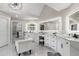 Beautiful bathroom with double vanities, plenty of countertop space, and walk in closet at 5755 Riley Rd, Cumming, GA 30028