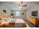 Stylish bedroom features a modern design, large bed, and ample natural light at 2233 Cherokee Valley Dr, Lithonia, GA 30058