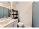 This bathroom is equipped with a toilet, sink, and shower at 816 S Columbia Dr, Decatur, GA 30030