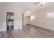 Spacious living room with wood floors and trim at 1538 Belva Ave, Decatur, GA 30032