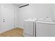 A laundry room with side-by-side washer and dryer, and access to the outside at 2728 Mcafee Rd, Decatur, GA 30032