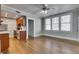 Bright and spacious living area next to the kitchen, with natural light and hardwood floors at 733 Frederica Ne St # 7, Atlanta, GA 30306