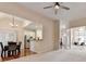 Spacious living room with an open layout, hardwood floors, and a dining area at 1635 Lake Heights Cir, Dacula, GA 30019
