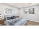 Minimalist bedroom with a plush queen bed, clean lines, neutral colors, and great natural light at 4908 Mill Brook Dr, Atlanta, GA 30338
