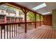 Spacious outdoor deck with skylights offering views of neighboring properties and the surrounding trees at 1378 Sheffield Glen Ne Way, Atlanta, GA 30329