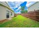 Fenced backyard with green grass, providing a secure and private outdoor space at 2183 Ramblewood Cir, Decatur, GA 30035