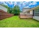 Well-maintained backyard featuring a wooden deck, green grass, and a privacy fence at 2183 Ramblewood Cir, Decatur, GA 30035