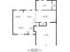 Detailed first-floor plan showcasing the layout of the living areas, including the kitchen and garage at 2183 Ramblewood Cir, Decatur, GA 30035