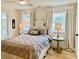 Bright bedroom with neutral decor features a large bed, hardwood floors, and plenty of natural light at 1813 Baldwin Farms Dr, Marietta, GA 30068