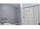 Accessible bathroom with a walk-in shower and grab bars for added safety and convenience at 2316 Fripp Overlook Nw, Acworth, GA 30101
